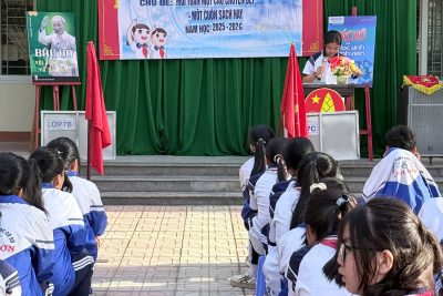 Trường THCS Tịnh Sơn tổ chức sinh hoạt dưới cờ hưởng ứng “Tuần lễ học tập suốt đời” năm 2025